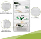 EasyPAG 8 Pocket Mesh Wall File Organizer, Hanging Paper Folder Holder with Classify Label, Vertical Wall Mount Mail Organizer for Office Home Classroom, White - Image 3