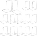 MerryNine Clear Acrylic Book Ends Bookends for Shelves by MerryNine