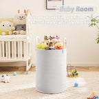 Artfeel Laundry Basket,Woven Cotton Rope Laundry Hamper,80L for Decorative Storage of Dirty Clothes,Toys and Blankets in Bathroom,Baby Room and Living Room - Image 4