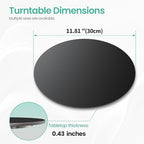 11.8" Lazy Susan Turntable – 360° Sinteredstone Silent Anti-Slip Turntable, Table Top Centerpiece for Kitchen, Pantry, Spice Rack, Refrigerator & Dining Table, Black - Image 2