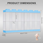 Wall-Mounted Blue Acrylic Display Case with White LED Light, 12-Grid Clear Showcase Shelf, No-Assembly Dustproof Organizer for Mini Figures, Collectibles - Image 5
