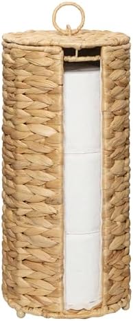 GRANNY SAYS Wicker Free Standing Toilet Paper Holder Stand with Storage by GRANNYSAYS