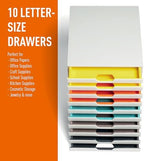 Durable, Varicolor Drawer Organizer, 10 Color Coded Drawers, White - Image 4
