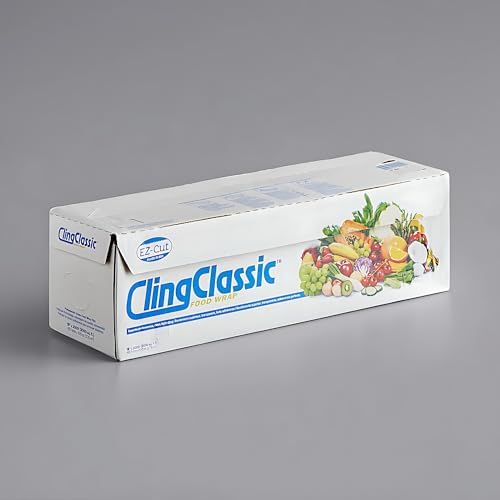 Cling Classic Plastic Wrap 18 in x 2000 ft Food Stretch Film Roll Clear ZipSafe Blade Cutter Easy to Cut Dispenser PVC BPA-Free Microwave & Freezer Safe Seal Home Commercial Use (18" x 2000') - Image 6