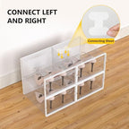 12 Pack Large Shoe Organizer Storage Boxes for Closet, Modular Space Saving Shoe Boxes Clear Plastic Stackable Sneaker Containers Display Case with Lid, Pearl White - Image 4