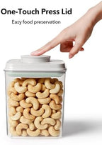 Airtight Food Storage Containers Set with One-Touch Lid, 4-Pack (4.22 QT / 4.0 L) Best Value Stackable Durable PET for Complete Kitchen Pantry Organization - Image 2