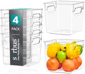 Sorbus Fridge Organizers and Storage, Clear Plastic Bins (Small, 4 Pack) by Sorbus