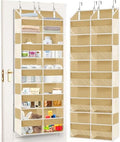Ofiray-home Over the Door Organizer 5 Tiers,Extra Large Behind Door Storage of 10 Compartments,80 lbs Weight Capacity Over the Door Storage, Door Hanging Organizer for Closet, Diaper Organizer, Camel by Ofiray-home