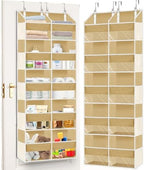 Ofiray-home Over the Door Organizer 5 Tiers,Extra Large Behind Door Storage of 10 Compartments,80 lbs Weight Capacity Over the Door Storage, Door Hanging Organizer for Closet, Diaper Organizer, Camel by Ofiray-home