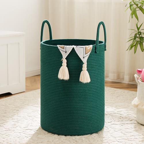 Artfeel Laundry Basket,Woven Cotton Rope Laundry Hamper,80L for Decorative Storage of Dirty Clothes,Toys and Blankets in Bathroom,Baby Room and Living Room by Artfeel