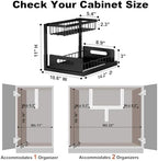 REALINN Under Sink Organizer, L-Shaped Pull Out Cabinet Organizer, Kitchen - Image 2