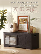 DINZI LVJ Storage Chest, Wooden Toy Box, Espresso 47.2" L - Image 6