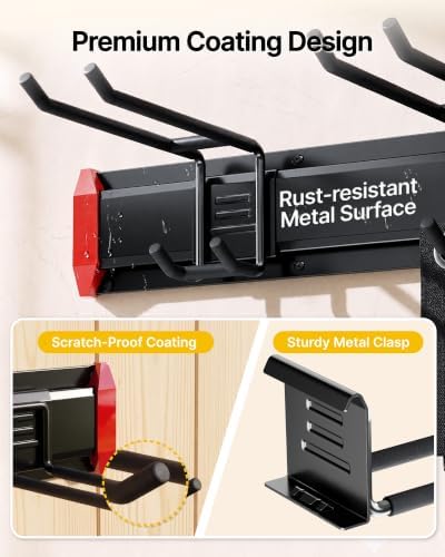 monTEK 80" Garage Tool Organizer Wall Mount, 800 LBS Heavy Duty Tool Rack - Image 6