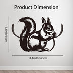WADORN Funny Squirrel Metal Toilet Paper Holder, Black Squirrel Decorative Metal Toilet Paper Storage for Extra 8 Rolls Funny Freestanding Animal Wall Mounted Organizer for Restroom Bathroom Cabinet - Image 2