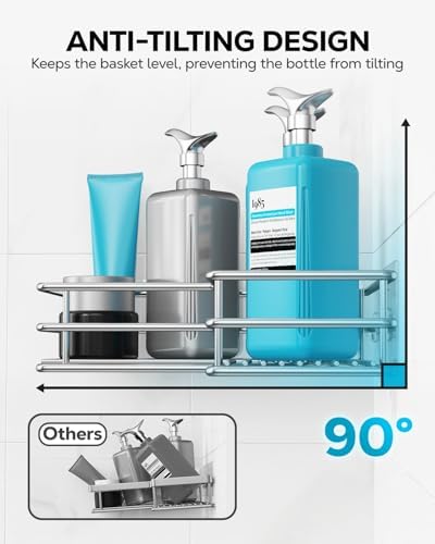 Nieifi Corner Shower Shelves, Adhesive Shower Caddy, Bathroom Organization - Image 5