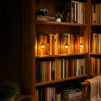 3PCS Library Lantern Mini Bookshelf Lamp, Decorative Book Lights with Warm LED, Vintage Bookend Bookshelf Lighting for Reading, Home Library, Study Desk, Display Shelf, Gift for Book Lovers - Image 3