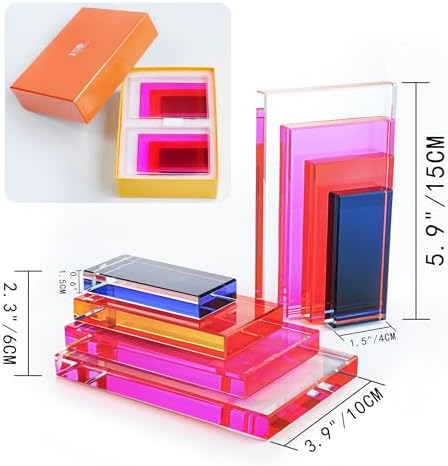6Lbs Crystal Geometric Bookends Non-Skid Sturdy Shelf Decor - Image 6