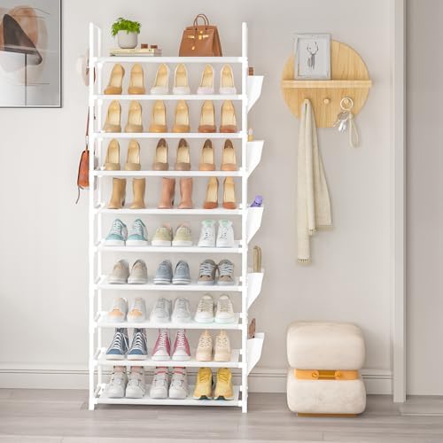 LUKYTOWER Tall Shoe Rack - 10 Tier Shoe Organizer 30-35 Pairs Boot Storage - Image 7