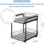 RCHYFEED 2 Tier Pull Out Spice Rack for Cabinet,7.5" Wx10.5 Dx9.5 H - Image 6