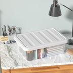 Stackable Plastic Storage Bins with Lids, 14 Qt, 2 Pack - Image 4
