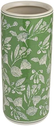 Creative Co-Op Ceramic Umbrella Stand, Green by Unknown