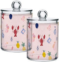 4 Pack Crabs and palm trees Apothecary Jars with Lid by Unknown