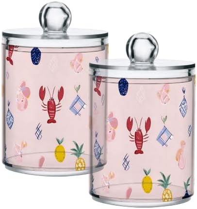 4 Pack Crabs and palm trees Apothecary Jars with Lid by Unknown