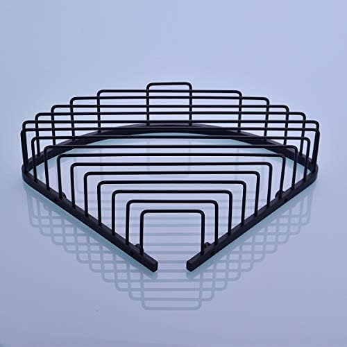 304 Stainless Steel Shower Caddy Corner Basket Shelf Bathroom Organizer Wall Mounted Storage, Matte Black Plated Finish Heavy Duty - Image 4
