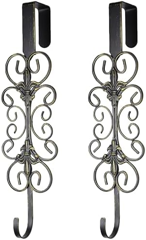 2 PCS Wreath Hangers for Front Door 15.5" Wreath Hook Over the Door by Mervkis