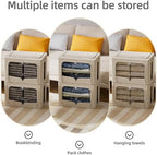 FHSQX 3 Pack Clothes Storage Bins, Beige, 16.5x12.2x12.2inch(40L) - Image 5