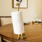 Cast Iron Dinosaur Paper Towel Holder - Free Standing Toilet Paper Holder - Rustic Brown w/Vintage Finish - Image 3