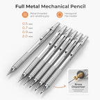 Nicpro 20PCS Metal Mechanical Pencil Set in Leather Case - Image 2