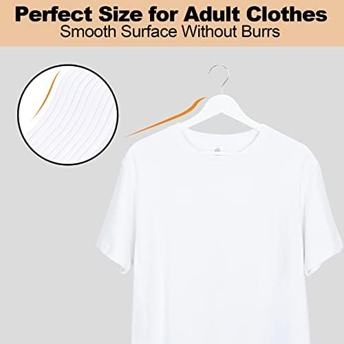 Wooden Hangers 30 Pack, Wood Hangers with Extra Smooth Finish - Image 3