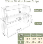 2PC Acrylic Plug Organizer Upgrade,Cable Management Box with Lock,Cable Organizer Box for Surge Protector Power Strip,TV Computer,Cable Wires of Home,Office,Child and Pet Proof - Image 3