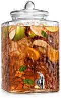 5 GALLON Drink dispenser, Glass Beverage Dispenser With Glass Lid, Large Water Drink Dispensers for Parties With 100% Leak Proof Spigot, Ideal for Lemonade,Juice, Tea, and Party Drinks by MosJos