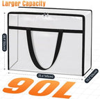 6 Packs 90L Clear Under Bed Storage Containers, Large Clothes Storage Bags - Image 2