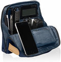 KOKUYO Pencil Case Pouch, Haco-Biz Standing Pen Pouch Bag, Foldable Stand up Pencil Holder Organizer, Large Capacity Portable Pencil Box for Office Supplies, Indigo Blue by KokuyoUS