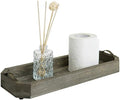 MyGift Rustic Gray Wood Vanity Tray, Toilet Tank Organizer with Handles by MyGiftHome