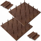 Kigley 3 Pcs Wood Pegboard Drawer Organizer(Dark Brown,17 x 5.91 Inch,Pine) by Kigley