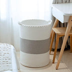 72L Woven Laundry Basket,Tall Wicker Laundry Basket for Blankets,Clothes,Pillows,Toys,Shoes Large Cotton Laundry Hamper for Bedroom,Living Room,Bathroom - Image 7