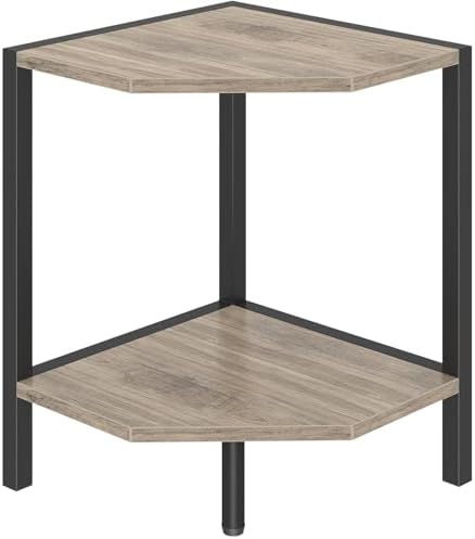Creso hom Corner Shelf Stand, 2 Tier Industrial Corner Bookshelf by Cresohom