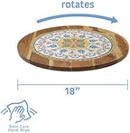 Gourmet Basics by Mikasa Vella Round Lazy Susan Platter, 18-Inch - Image 6
