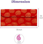 LoveNspire Brocade Fabric Money Envelopes (7.5 x 3.5 Inch) Decorative Paisley Pattern Shagun Lifafa for Indian Wedding, Birthday | Cash Gift Holder & Home Savings Organizer Yellow/Pack of 10 - Image 4