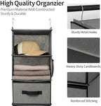 GRANNY SAYS Hanging Closet Organizer, 5 Drawers, 6 Shelves, 4 Pockets, Gray - Image 5