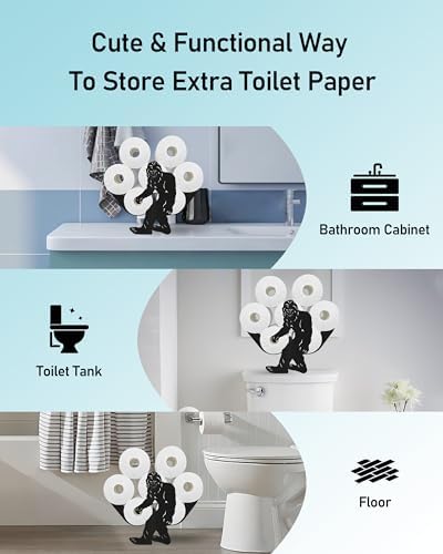 Sasquatch Toilet Paper Holder Stand, Decorative Toilet Paper Storage - Image 5