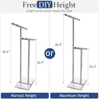 Kayfia 40'' Stainless Steel Towel Rack, Weighted Marble Base, 2 Tier - Image 2