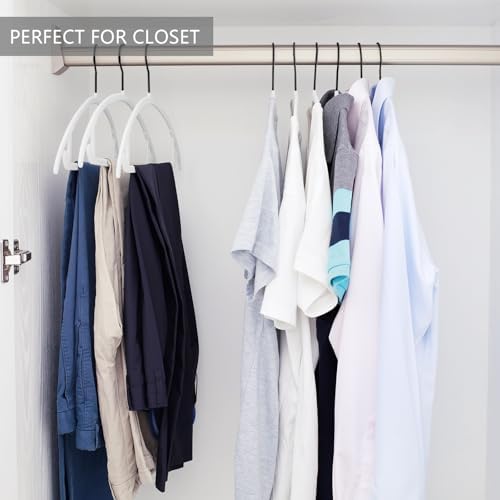 MIZGI Velvet Hangers 50 Pack, Patented Rounded Shoulder Sweater Hangers - Image 6