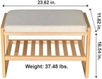 No Assembly Entryway Bench with Shoe Rack - Image 2