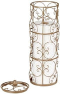 Aldabella Toilet Paper Storage Floor Stand, Satin Gold Powder Coat by TouchofClass