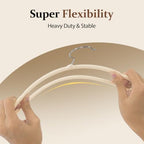 Velvet Felt Pants Hangers 60 Pack, with Cascading Hooks (Ivory) - Image 6